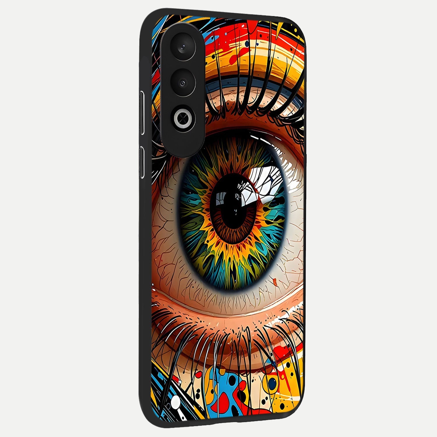  Colorful Eye back cover For Oneplus Nord CE4 slim fit glass case with vibrant aesthetic design