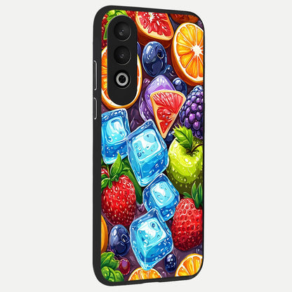  Colorful Fruits with Ice back cover For Oneplus Nord CE4 slim fit glass case with vibrant aesthetic design