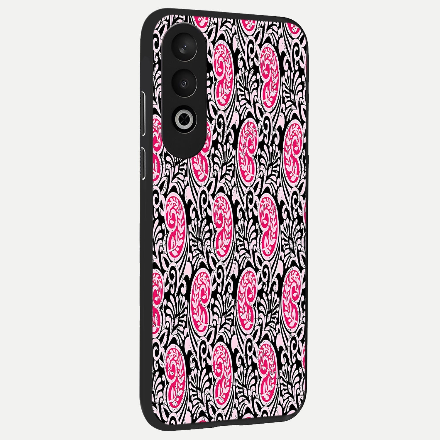  Crimson Paisley Charm back cover For Oneplus Nord CE4 slim fit glass case with vibrant aesthetic design