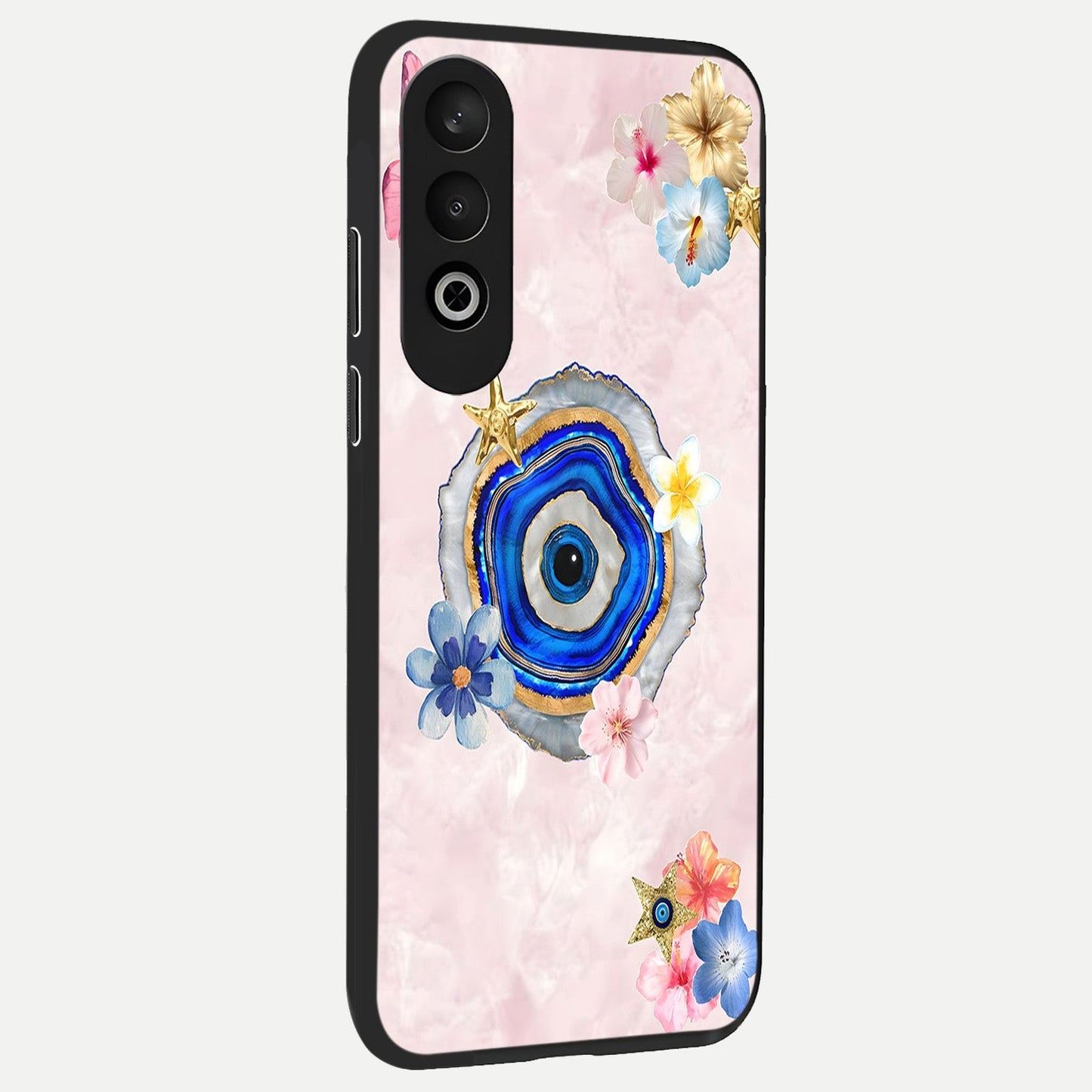  Divine Aura Bloom back cover For Oneplus Nord CE4 slim fit glass case with vibrant aesthetic design