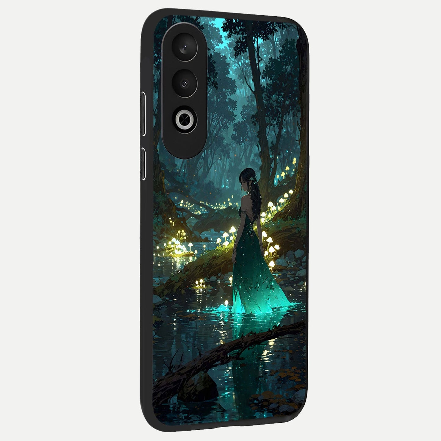  Enchanted Forest Glow back cover For Oneplus Nord CE4 slim fit glass case with vibrant aesthetic design