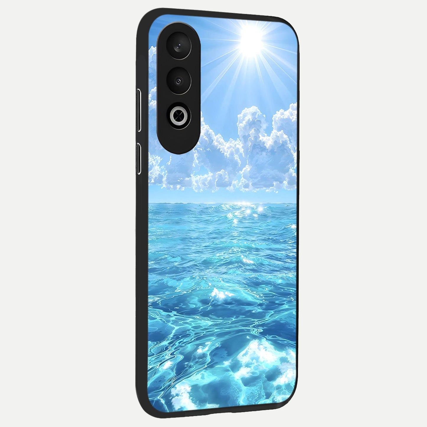  Endless Ocean Horizon back cover For Oneplus Nord CE4 slim fit glass case with vibrant aesthetic design