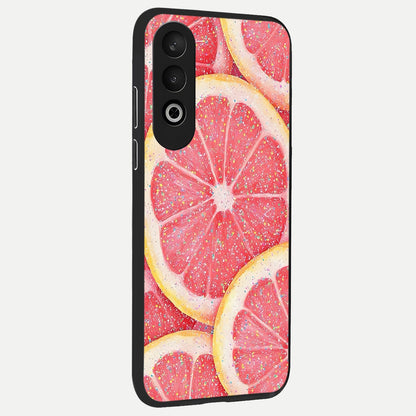  Glitter Grapefruit back cover For Oneplus Nord CE4 slim fit glass case with vibrant aesthetic design