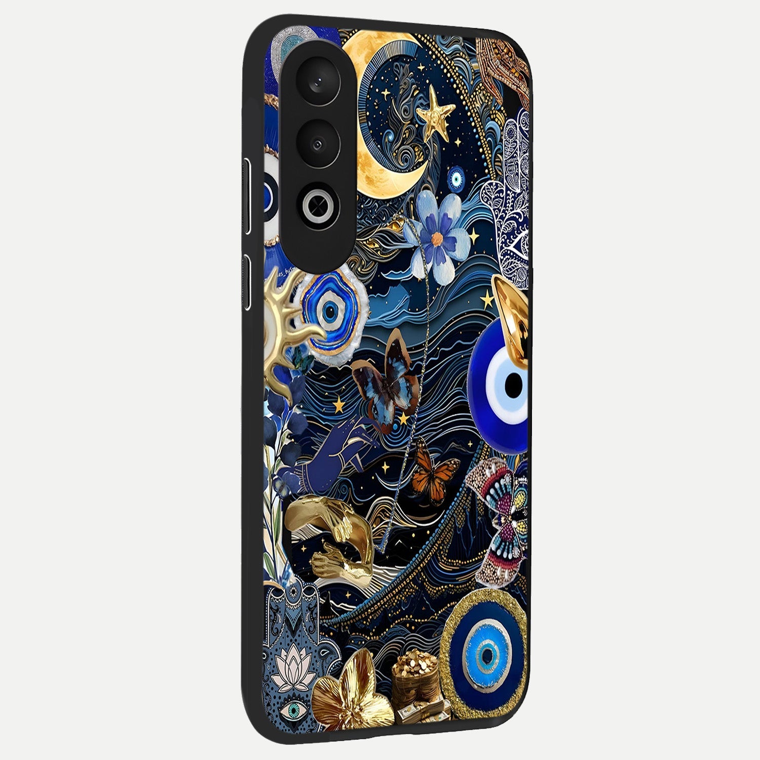  Golden Moon Magic back cover For Oneplus Nord CE4 slim fit glass case with vibrant aesthetic design