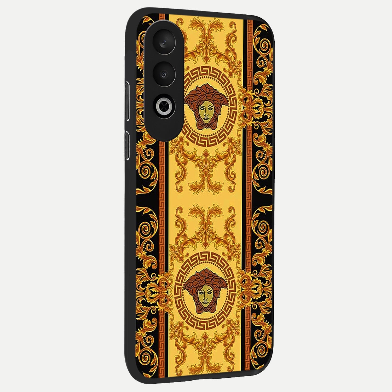  Golden Royal Heritage back cover For Oneplus Nord CE4 slim fit glass case with vibrant aesthetic design