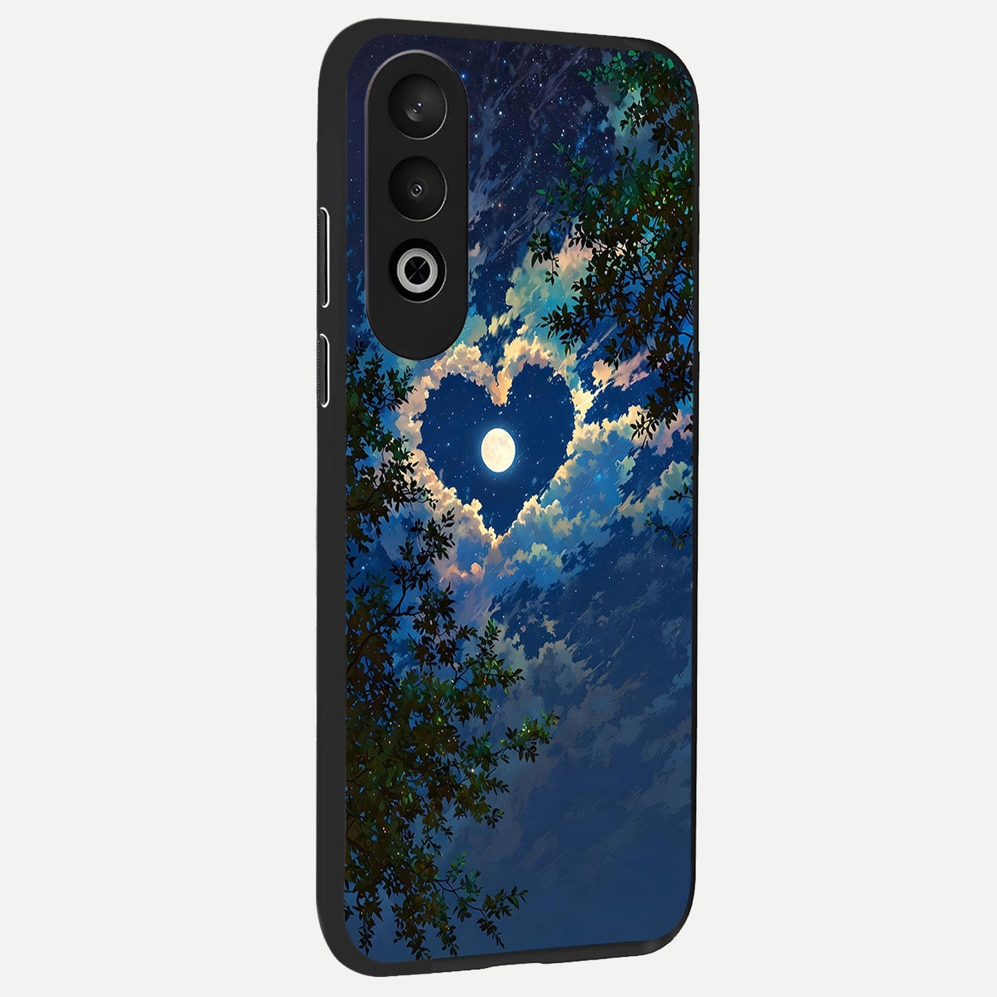  Heart With Moon Sky back cover For Oneplus Nord CE4 slim fit glass case with vibrant aesthetic design