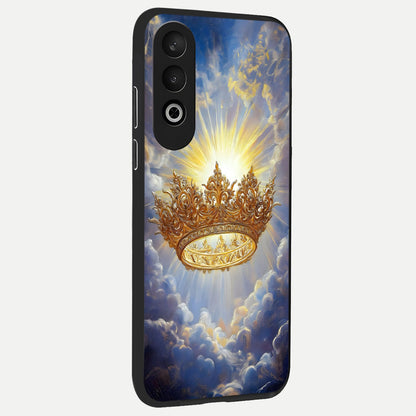  Heavenly Crown Light back cover For Oneplus Nord CE4 slim fit glass case with vibrant aesthetic design