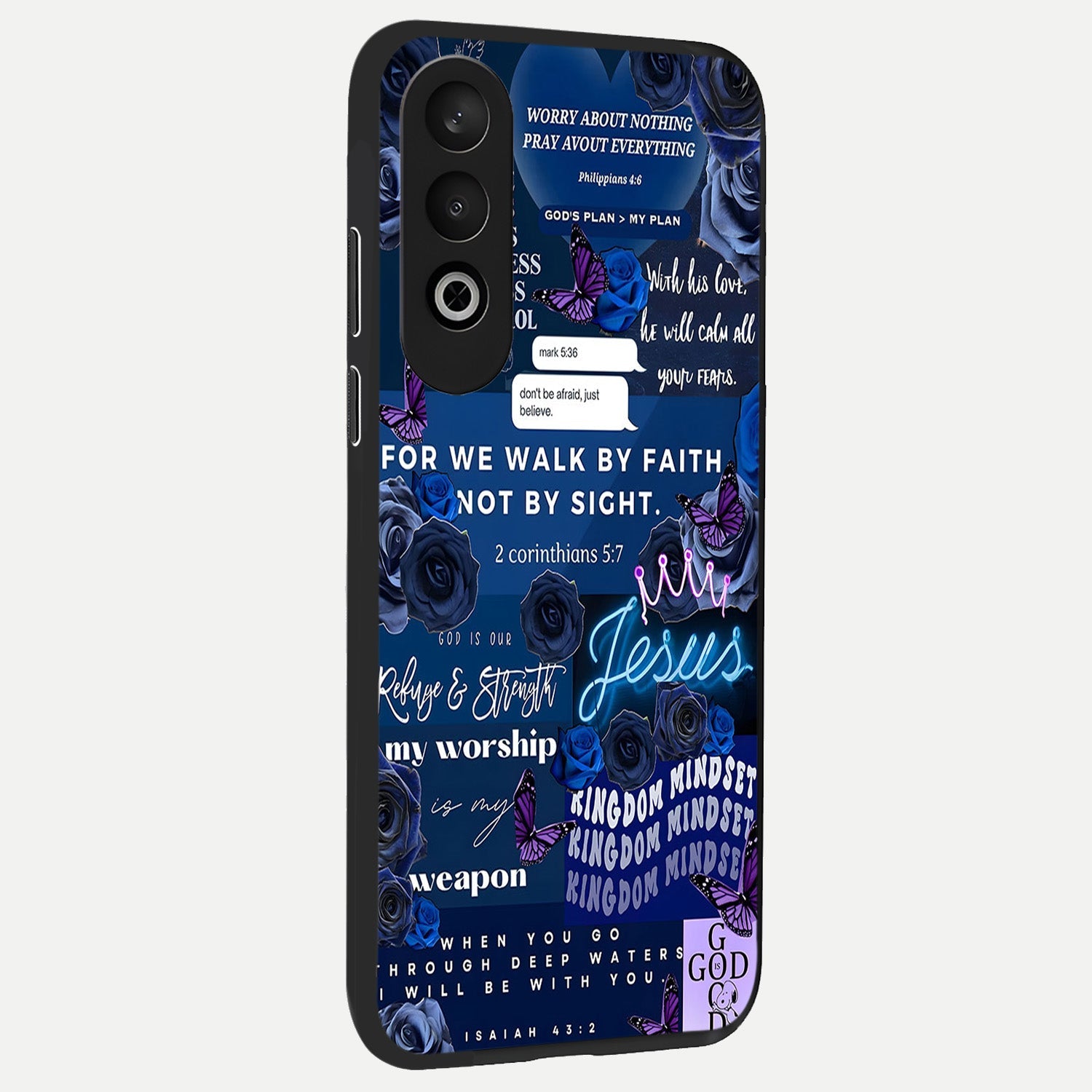  Kingdom Faith Glow back cover For Oneplus Nord CE4 slim fit glass case with vibrant aesthetic design