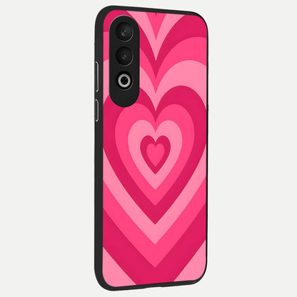  Layered Love Hearts back cover For Oneplus Nord CE4 slim fit glass case with vibrant aesthetic design
