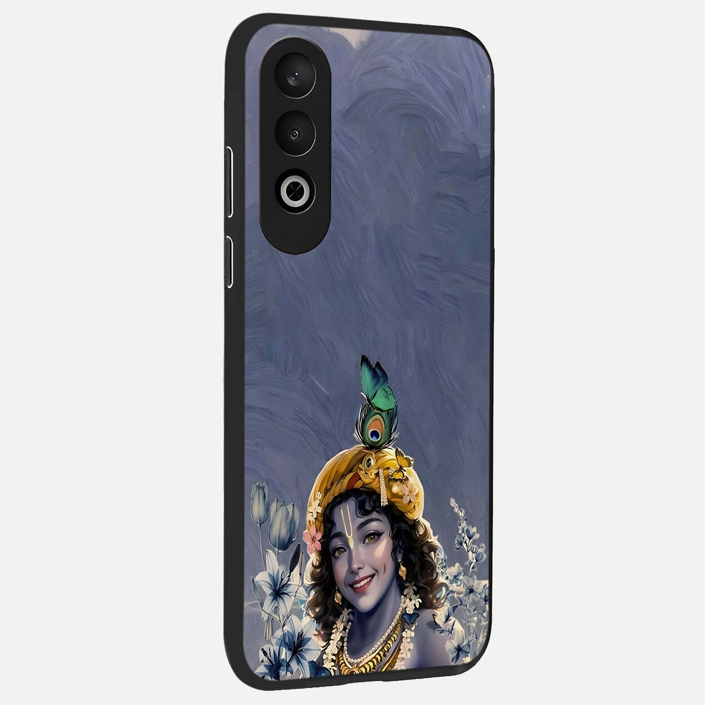  Lord Krishna back cover For Oneplus Nord CE4 slim fit glass case with vibrant aesthetic design