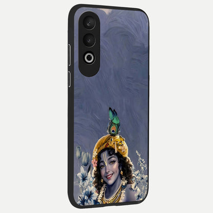  Lord Krishna back cover For Oneplus Nord CE4 slim fit glass case with vibrant aesthetic design