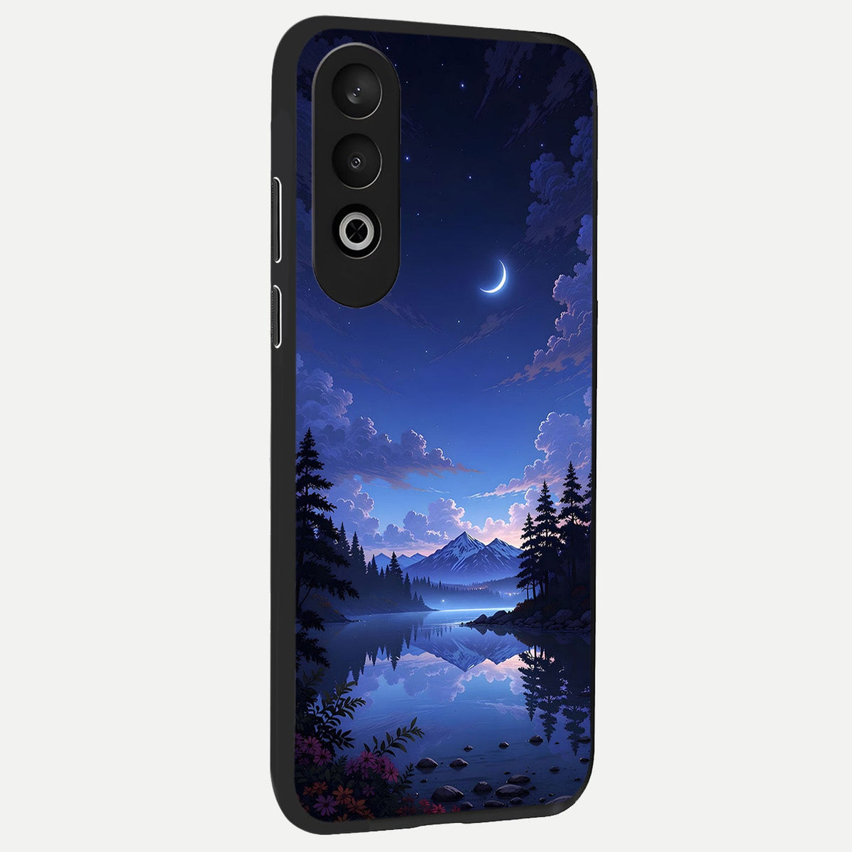  Midnight Lake Peace back cover For Oneplus Nord CE4 slim fit glass case with vibrant aesthetic design