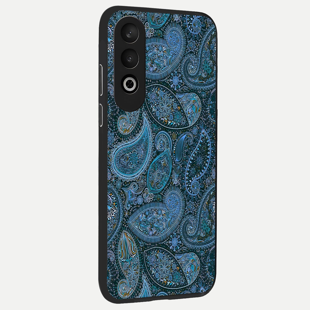  Midnight Paisley Glow back cover For Oneplus Nord CE4 slim fit glass case with vibrant aesthetic design