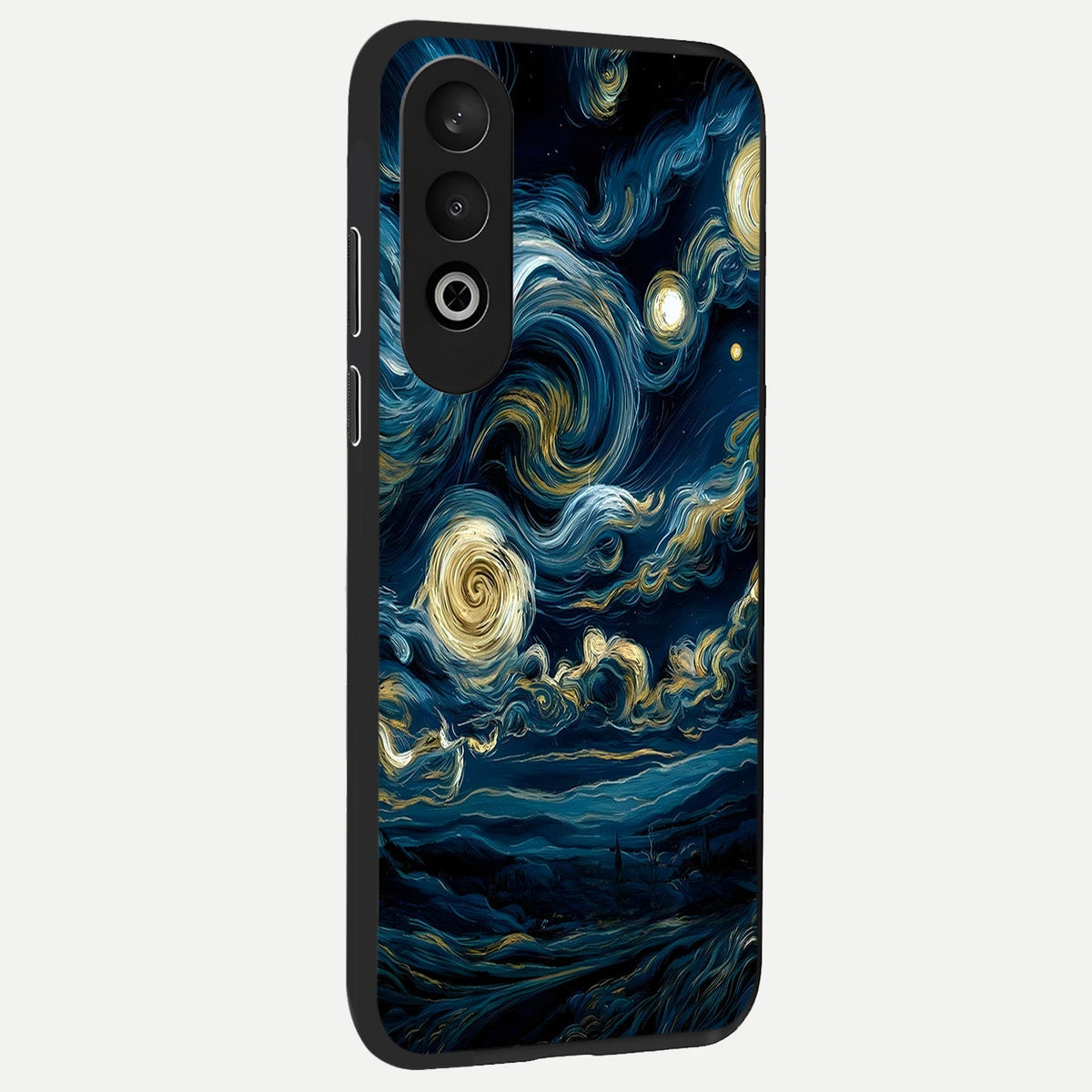  Midnight Sky Whirl back cover For Oneplus Nord CE4 slim fit glass case with vibrant aesthetic design