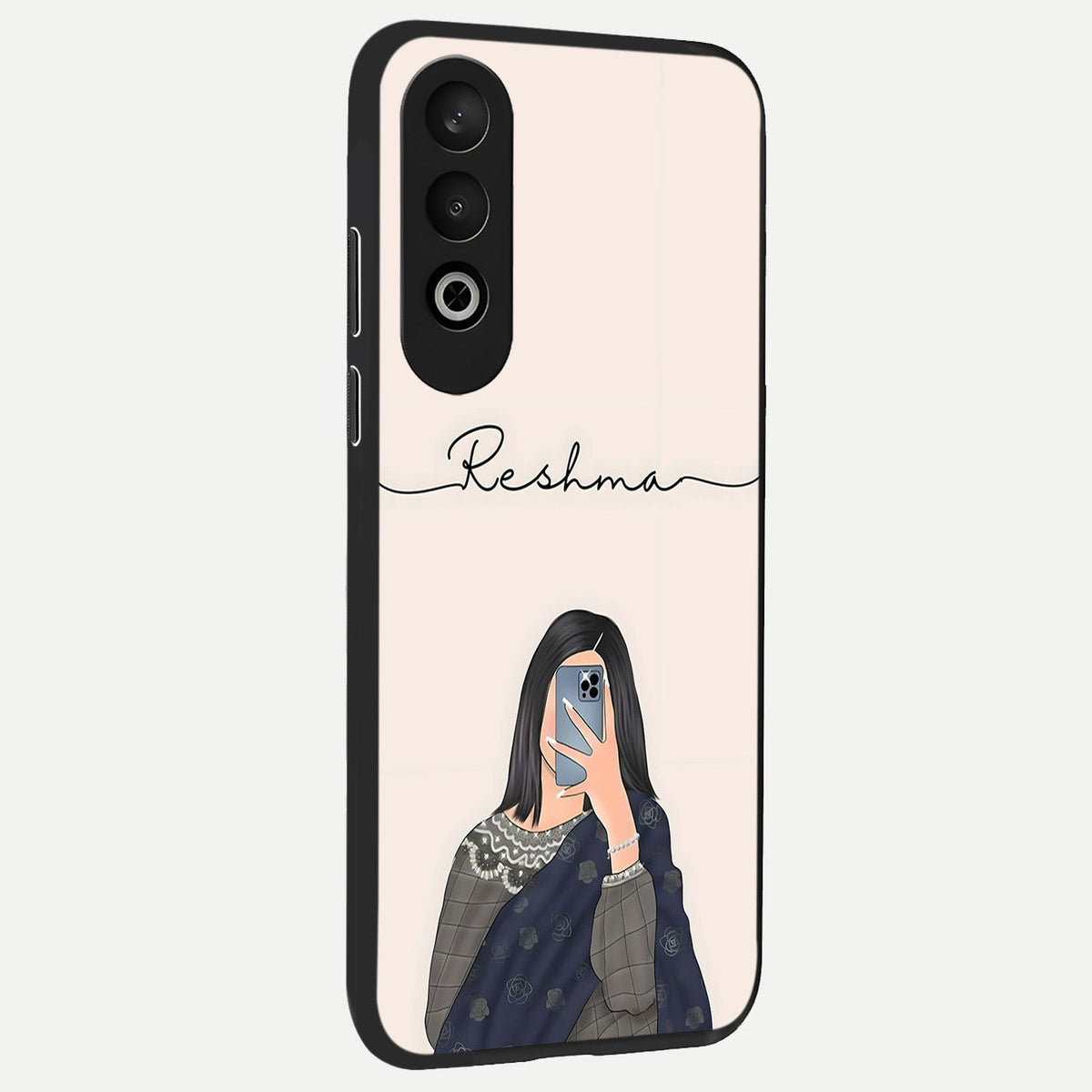  Mirror Mood Muse With Custom Name back cover For Oneplus Nord CE4 slim fit glass case with vibrant aesthetic design