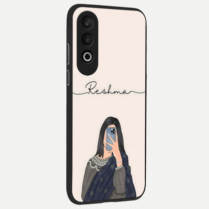  Mirror Mood Muse With Custom Name back cover For Oneplus Nord CE4 slim fit glass case with vibrant aesthetic design