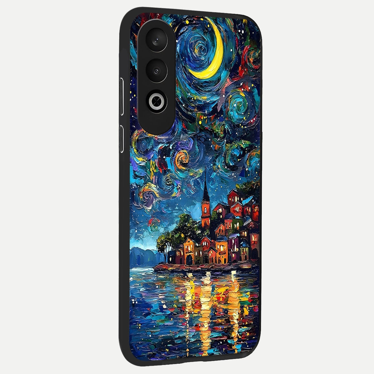 Moonlight Harbor Glow back cover For Oneplus Nord CE4 slim fit glass case with vibrant aesthetic design