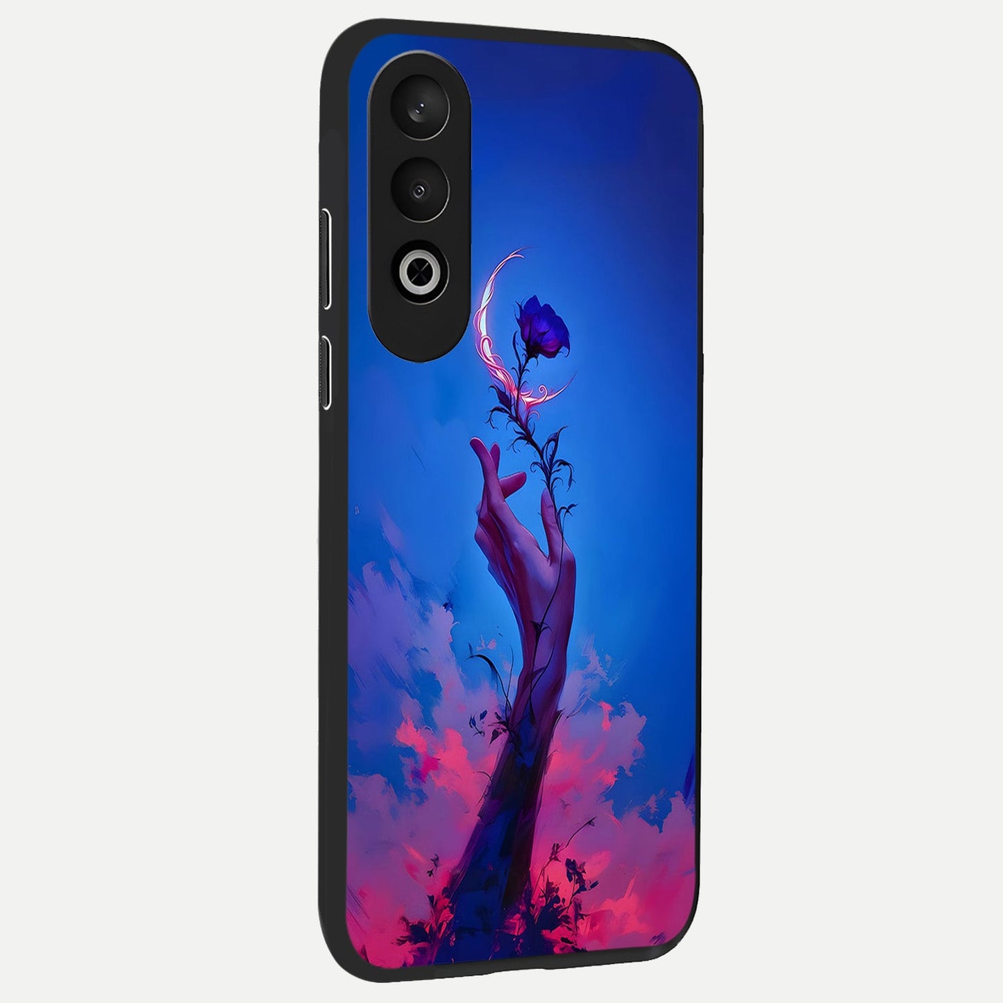  Mystic Hand back cover For Oneplus Nord CE4 slim fit glass case with vibrant aesthetic design