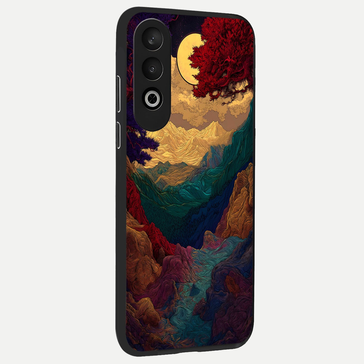  Mystic Valley Light back cover For Oneplus Nord CE4 slim fit glass case with vibrant aesthetic design