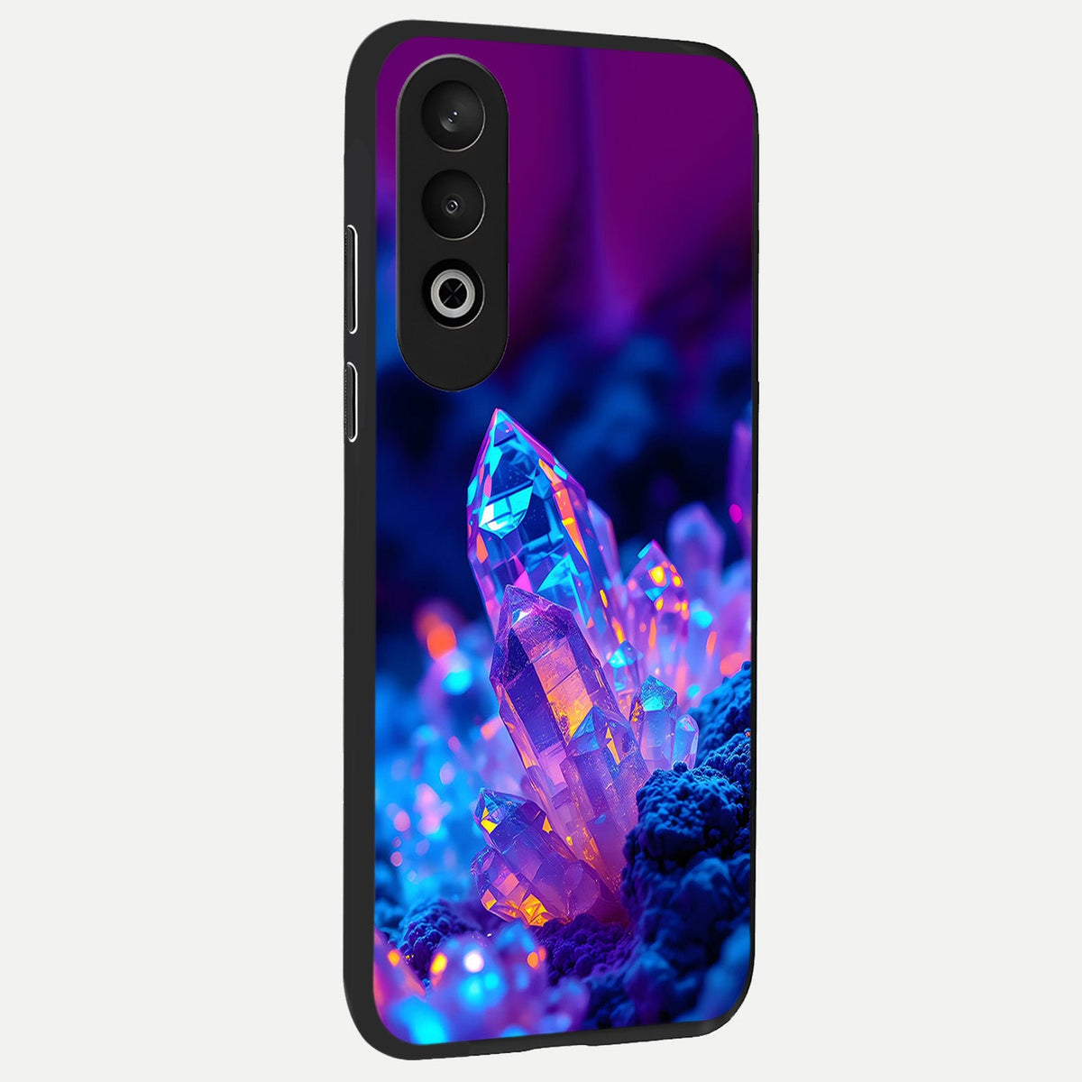  Neon Aura Shards back cover For Oneplus Nord CE4 slim fit glass case with vibrant aesthetic design