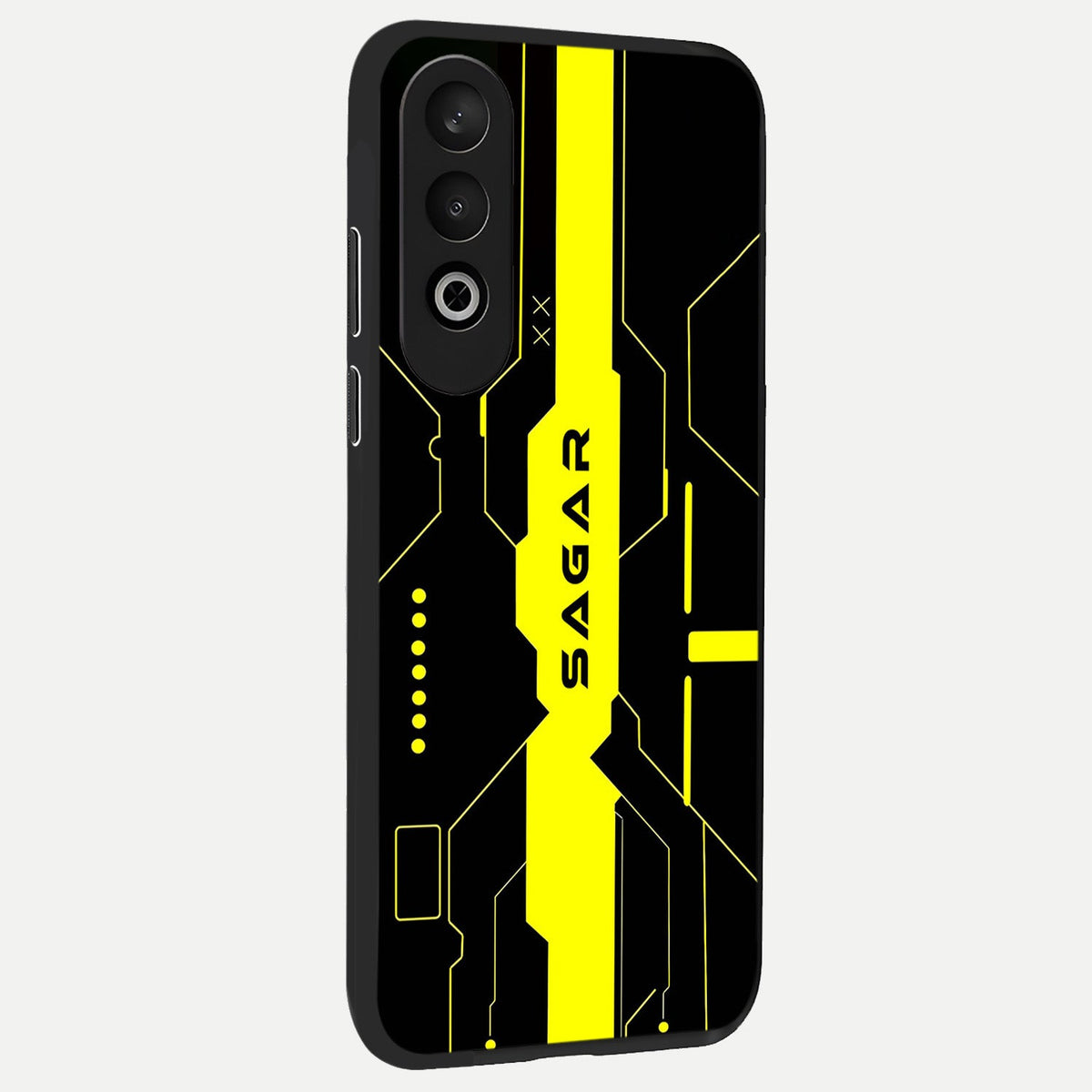  Neon CYBERPUNK Custom Name back cover For Oneplus Nord CE4 slim fit glass case with vibrant aesthetic design