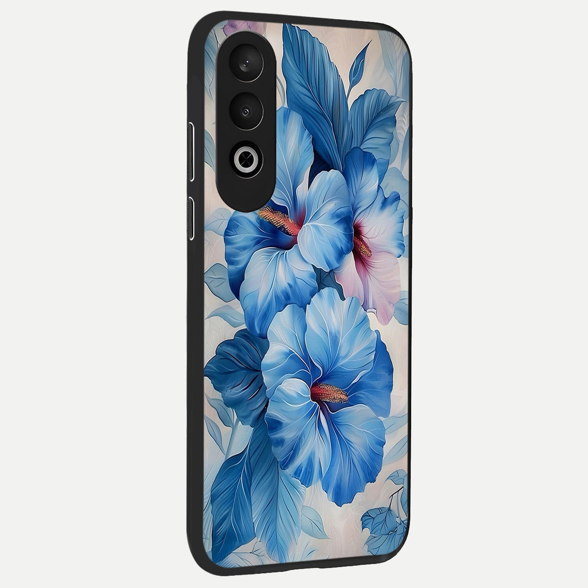  Ocean Hibiscus Grace back cover For Oneplus Nord CE4 slim fit glass case with vibrant aesthetic design