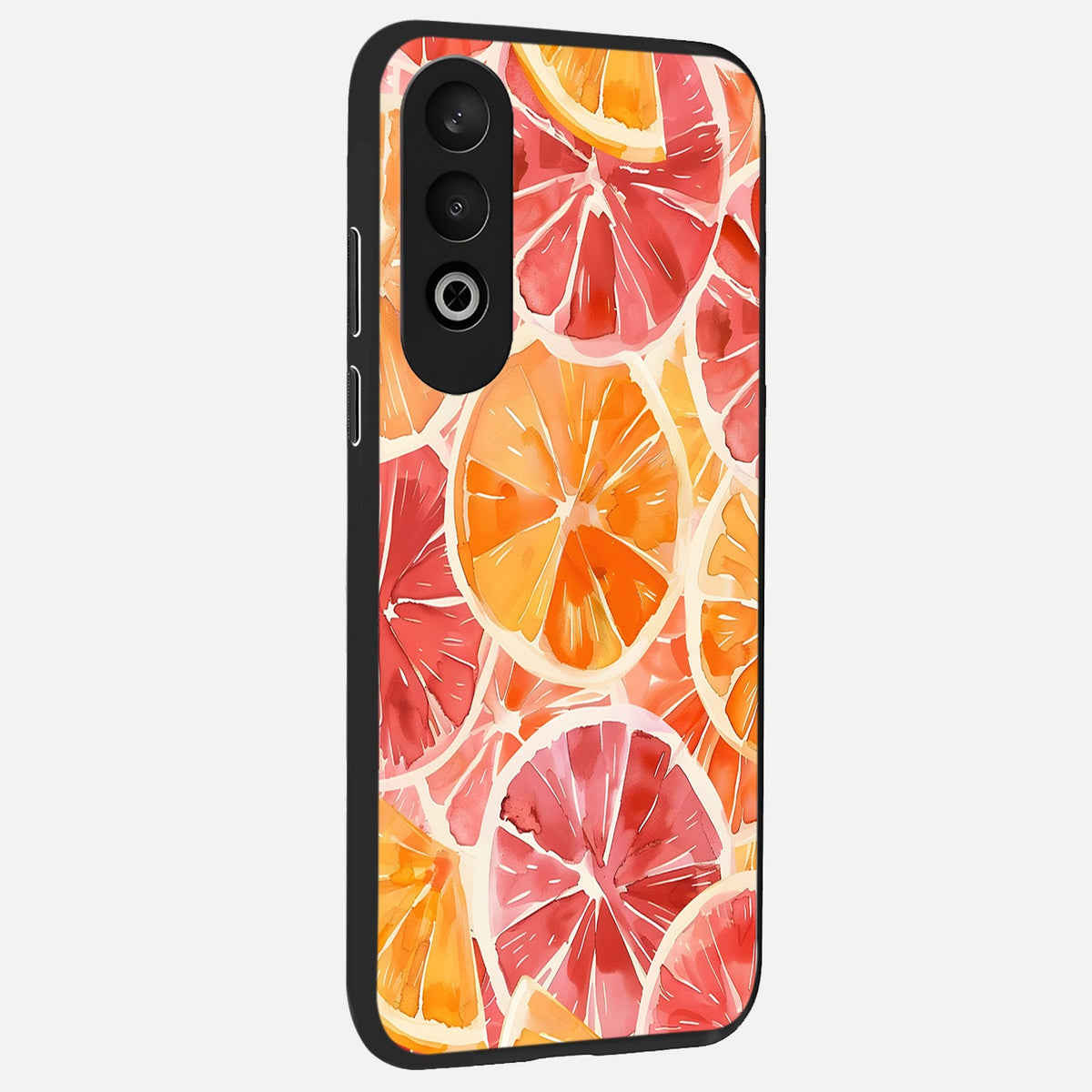  Orange Fruits Pattern back cover For Oneplus Nord CE4 slim fit glass case with vibrant aesthetic design