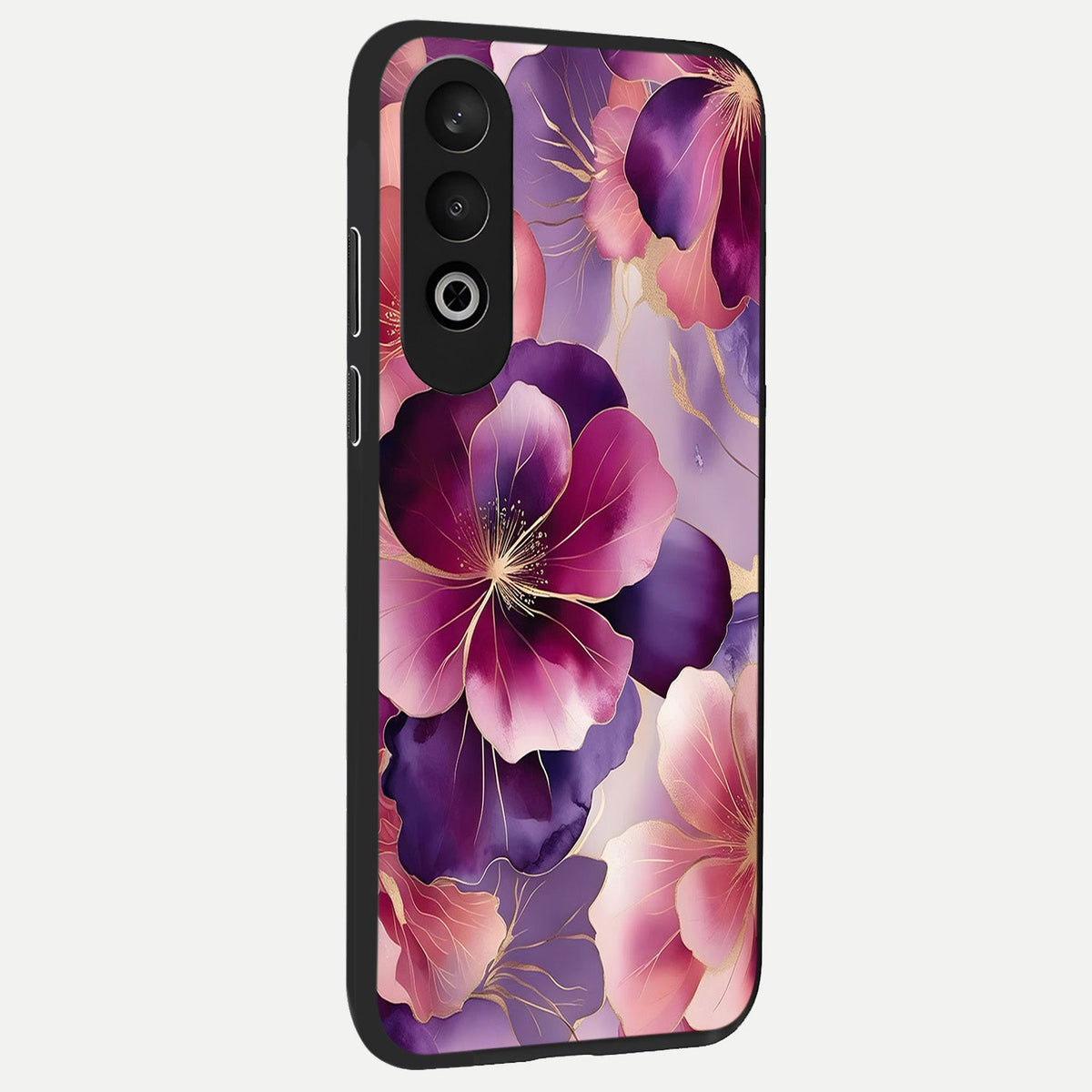 Pink Bouquet Florals back cover For Oneplus Nord CE4 slim fit glass case with vibrant aesthetic design