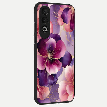  Pink Bouquet Florals back cover For Oneplus Nord CE4 slim fit glass case with vibrant aesthetic design