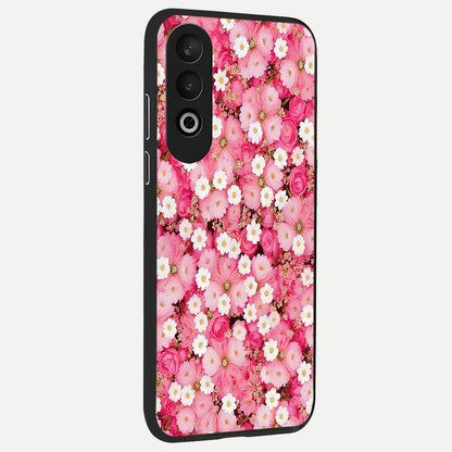  Pink Daisy Bliss back cover For Oneplus Nord CE4 slim fit glass case with vibrant aesthetic design