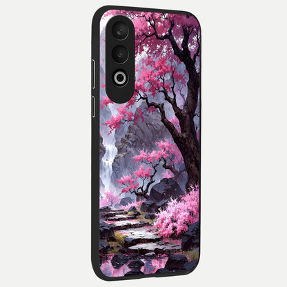  Pink Sunflower Glow back cover For Oneplus Nord CE4 slim fit glass case with vibrant aesthetic design