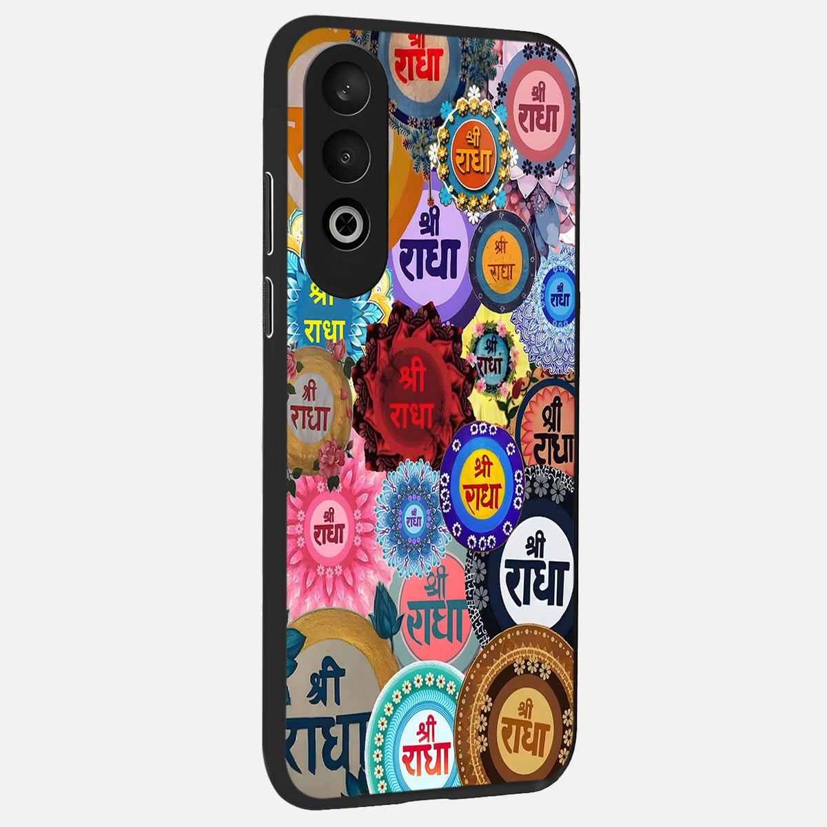  Radha Divine Bloom back cover For Oneplus Nord CE4 slim fit glass case with vibrant aesthetic design