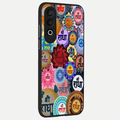 Radha Divine Bloom back cover For Oneplus Nord CE4 slim fit glass case with vibrant aesthetic design