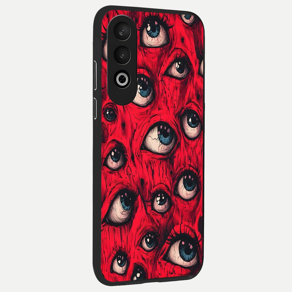  Red Eyes Pattern back cover For Oneplus Nord CE4 slim fit glass case with vibrant aesthetic design