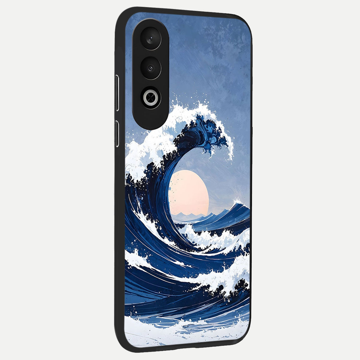  Rising Tide Power back cover For Oneplus Nord CE4 slim fit glass case with vibrant aesthetic design
