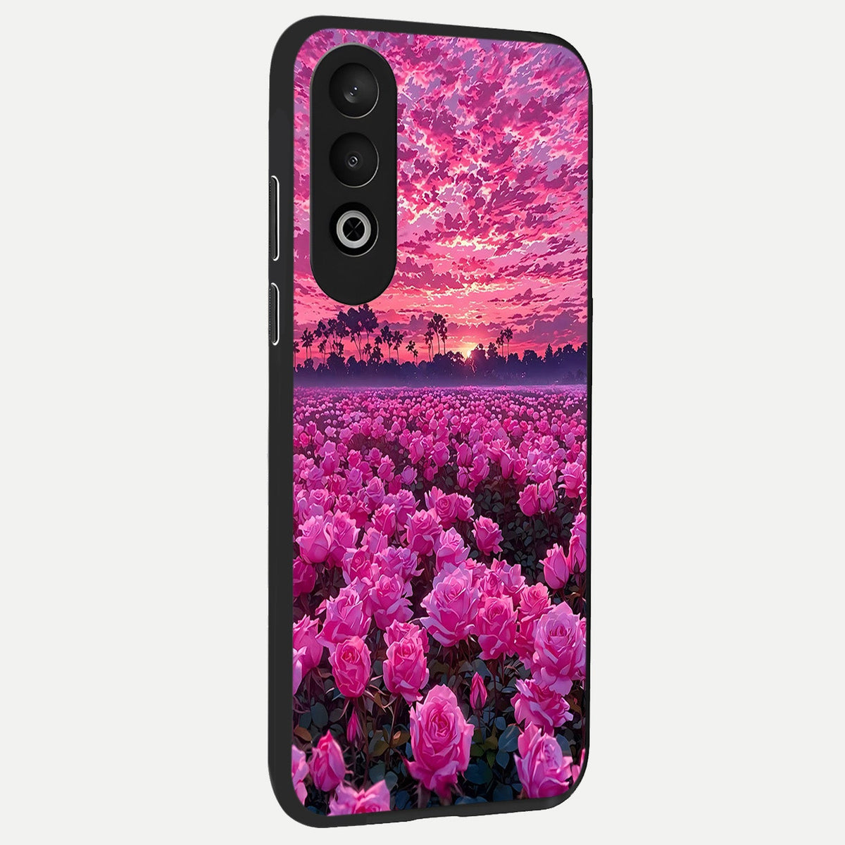  Rose Sunset Valley back cover For Oneplus Nord CE4 slim fit glass case with vibrant aesthetic design