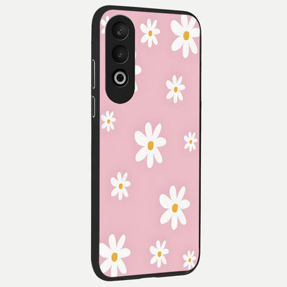  Soft Daisy Bliss back cover For Oneplus Nord CE4 slim fit glass case with vibrant aesthetic design