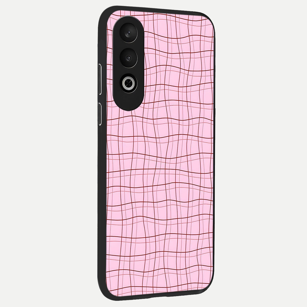  Soft Grid Bliss back cover For Oneplus Nord CE4 slim fit glass case with vibrant aesthetic design