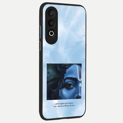  Spiritual Krishna back cover For Oneplus Nord CE4 slim fit glass case with vibrant aesthetic design