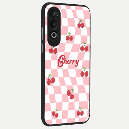  Sweet Cherry Vibes back cover For Oneplus Nord CE4 slim fit glass case with vibrant aesthetic design