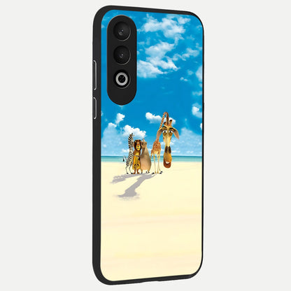  Tropical Fun Squad back cover For Oneplus Nord CE4 slim fit glass case with vibrant aesthetic design