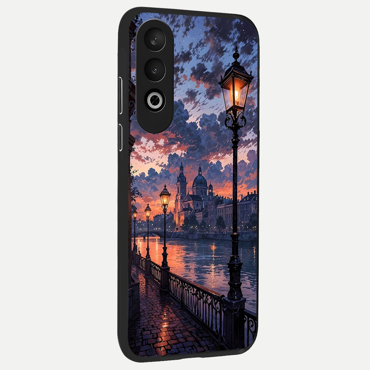  Twilight River Lights back cover For Oneplus Nord CE4 slim fit glass case with vibrant aesthetic design