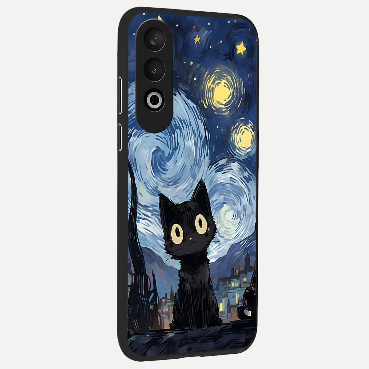  Van Gogh Cat back cover For Oneplus Nord CE4 slim fit glass case with vibrant aesthetic design