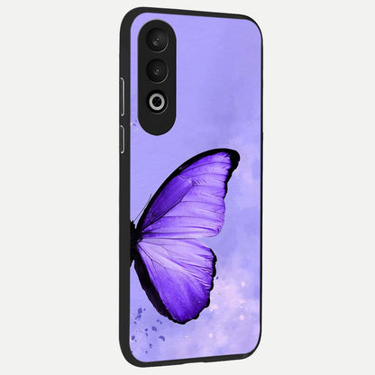  Violet Dream Wing back cover For Oneplus Nord CE4 slim fit glass case with vibrant aesthetic design