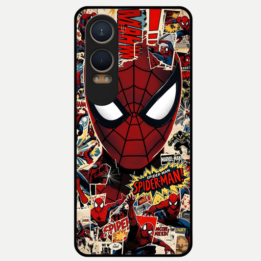  Aesthetic Wonder Spider Glass Case For Oneplus Nord CE4 Lite back cover – full design glossy printed glass finish