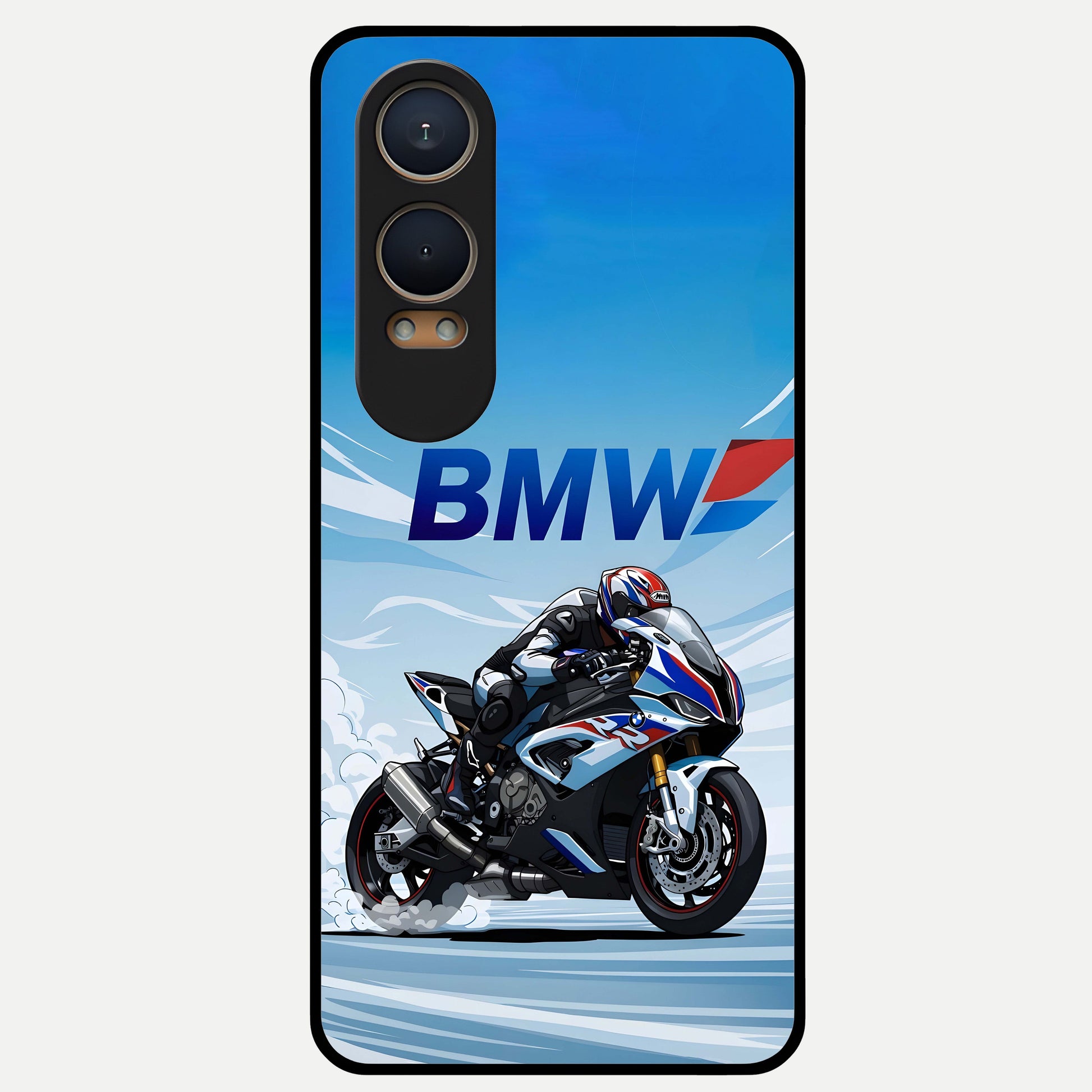 BMW Power Drift Glass Case For Oneplus Nord CE4 Lite back cover – full design glossy printed glass finish