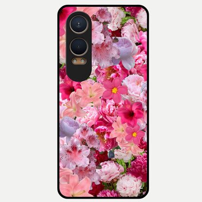  Bloom Crush Fantasy Glass Case For Oneplus Nord CE4 Lite back cover – full design glossy printed glass finish