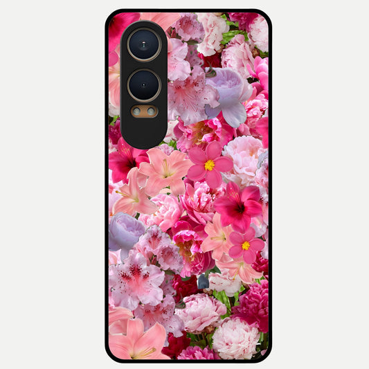  Bloom Crush Fantasy Glass Case For Oneplus Nord CE4 Lite back cover – full design glossy printed glass finish
