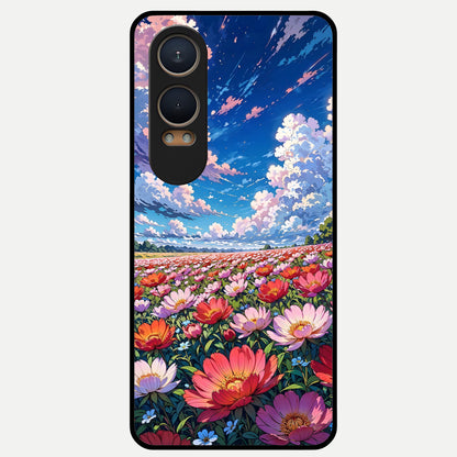  Blossom Sky Field Glass Case For Oneplus Nord CE4 Lite back cover – full design glossy printed glass finish