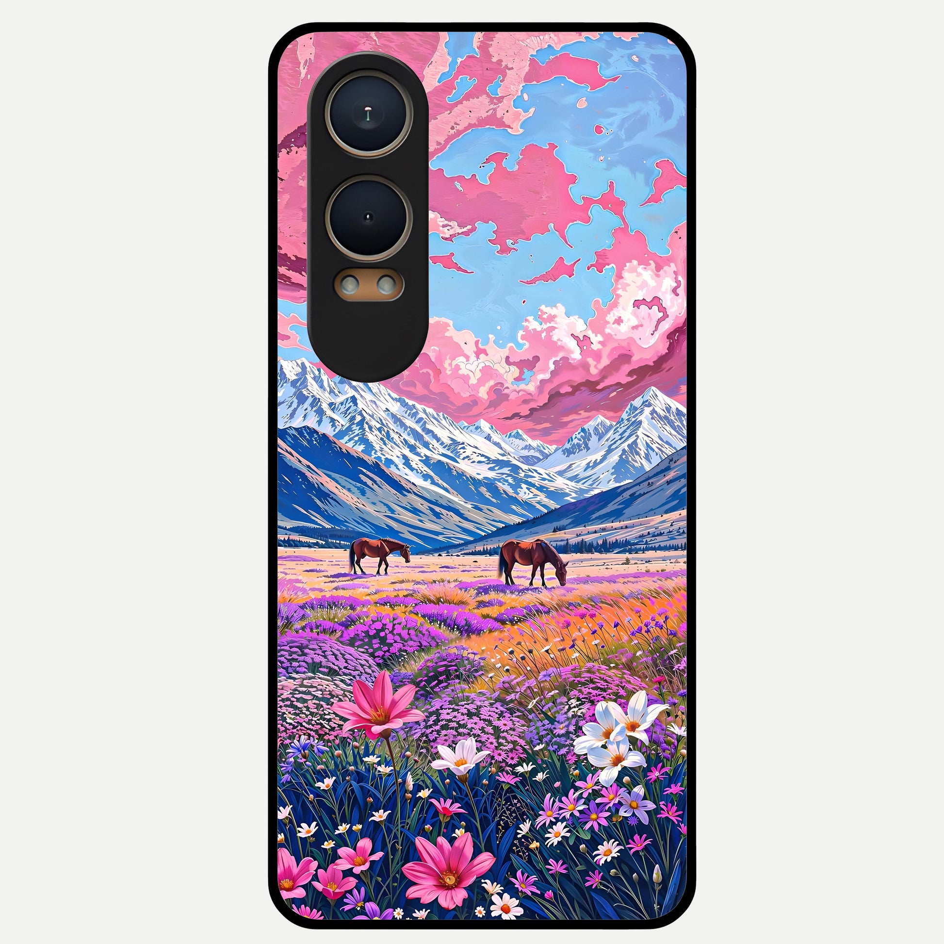  Blossom Valley Dream Glass Case For Oneplus Nord CE4 Lite back cover – full design glossy printed glass finish